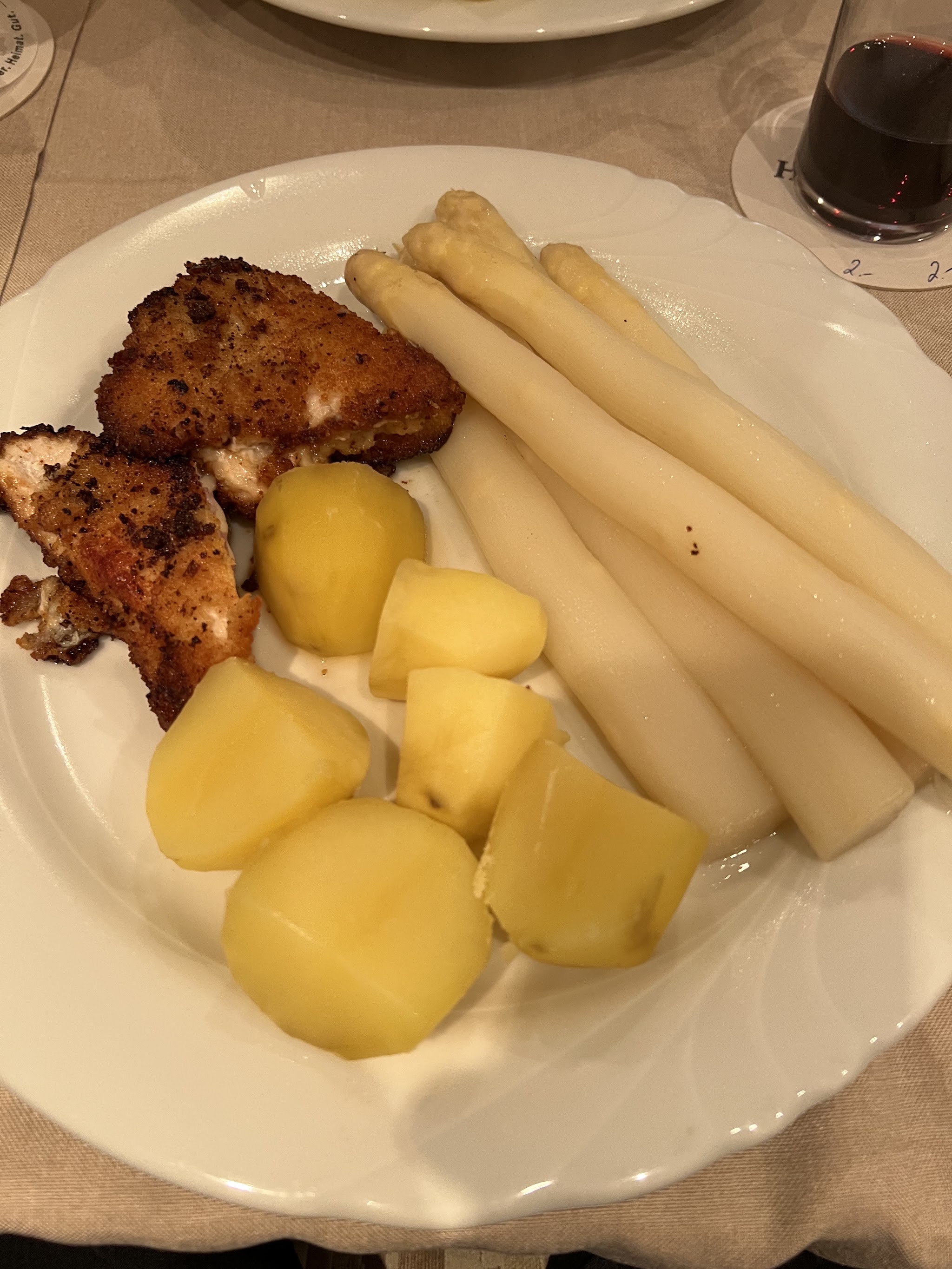 Schweineschnitzel mit Spargel